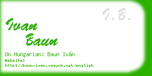 ivan baun business card